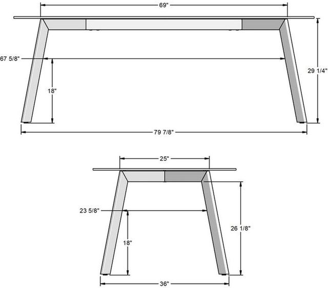 Amisco Customizable Link 84" Black Italian Porcelain Rectangular Table-2