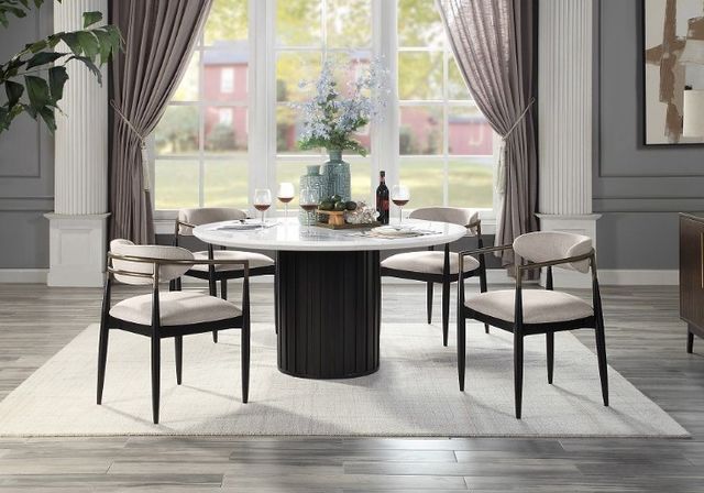 ACME Furniture Jaramillo 2-Piece Beige/Black Side Chair Set-1