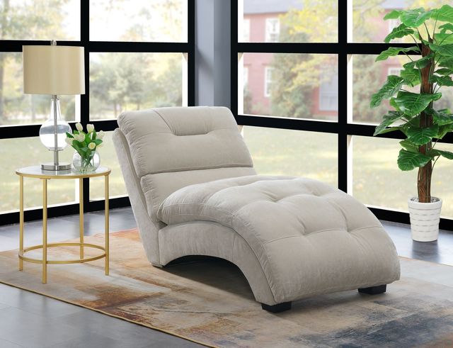 Elements International Dominick Linen Chaise Lounge-1