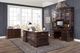 Aspenhome® Sheffield Warm Rubbed Brown 75" Credenza Desk with sliding top & storage-4