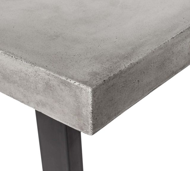Moe’s Home Collection Jedrik Dark Grey Large Concrete Outdoor Dining Table with Black Metal Legs-3