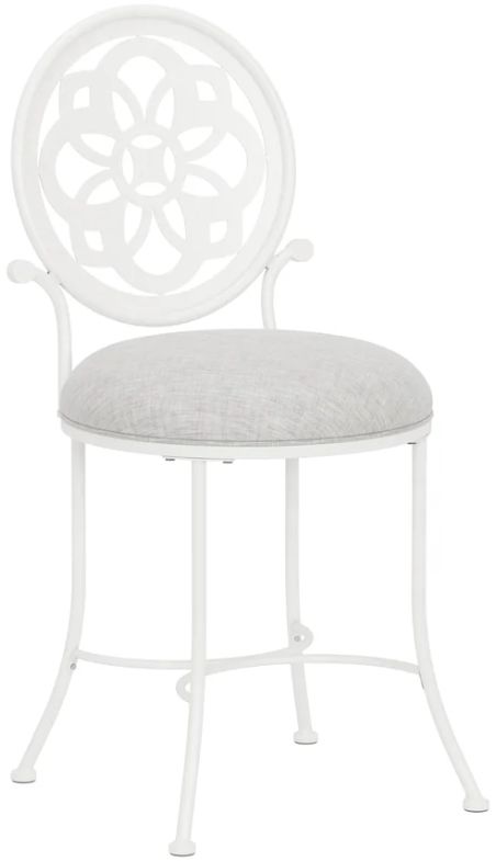 HH2 Home Marsala White Vanity Stool-0