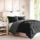 Olliix by Madison Park Essentials Larkspur Black and Grey Twin/Twin XL 3M Scotchgard Reversible Down Alternative Comforter Set-0