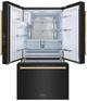 ZLINE Autograph Edition 36" 28.9 Cu. Ft. Black Stainless Steel Freestanding French Door Refrigerator with Dual Ice Maker and Polished Gold Traditional Handles-1