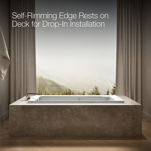 KOHLER® Archer® Ice Gray 66" x 32" Drop-In Whirlpool-3