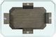 Elements International Dapper Glass Top Rectangular Coffee Table with Gray Base-1