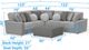 Jackson Furniture Canyon 4-Piece Gray/Platinum/Zinc Modular Sectional and Ottoman-2