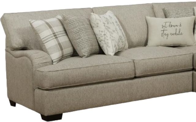 Corinthian Furniture Brentwood 2-Piece Celadon Gray Curved Sectional-1