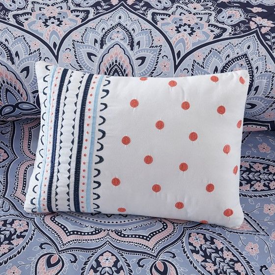Olliix by Intelligent Design Odette Blue Boho Twin/Twin XL Comforter Set-3