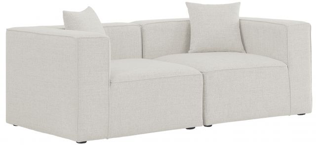 Meridian Furniture Cube 2-Piece Cream Modular Sectional Loveseat-0