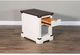 Sunny Designs™ Barn Door French Country White Chairside Table with Brown Top-1