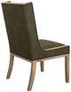 International Furniture Direct White Balam 2-Piece Olive/Stained White Faux Leather Side Chair Set-4