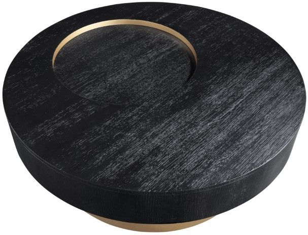 Meridian Furniture Makai Black/Brass Coffee Table-1