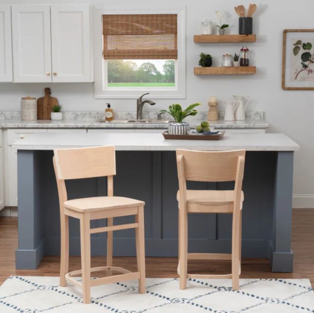 Linon Brompton 2-Piece Unfinished Counter Stool-1