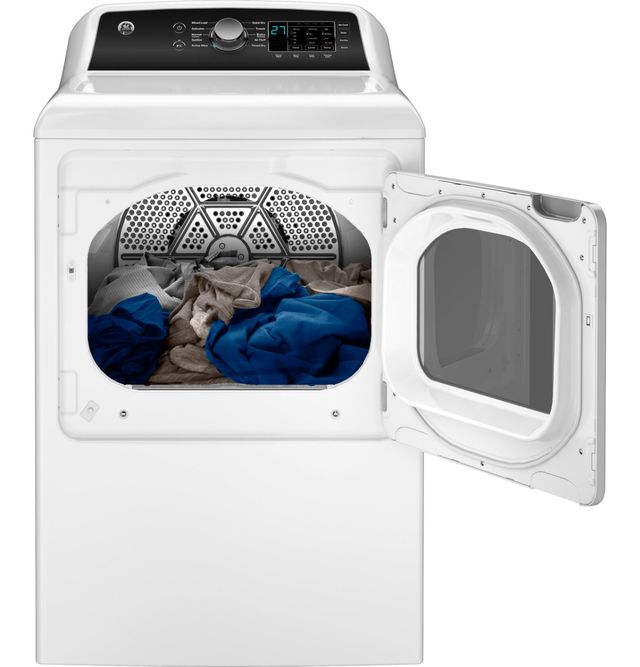 GE® 7.4 Cu. Ft. White Front Load Gas Dryer-2