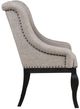 Coaster® Phelps 2-Piece Distressed Noir/Tan Upholstered Dining Arm Chair Set-5