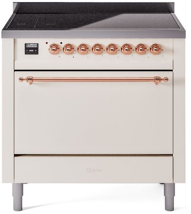 Ilve® Nostalgie II Series 36" Antique White Pro Style Induction Range-0