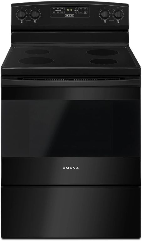 Amana® 30" Black Freestanding Electric Range-0