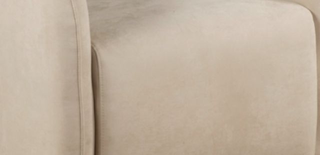 Home Trends & Design Gatsby Beige Eco Suede Swivel Accent Chair-1