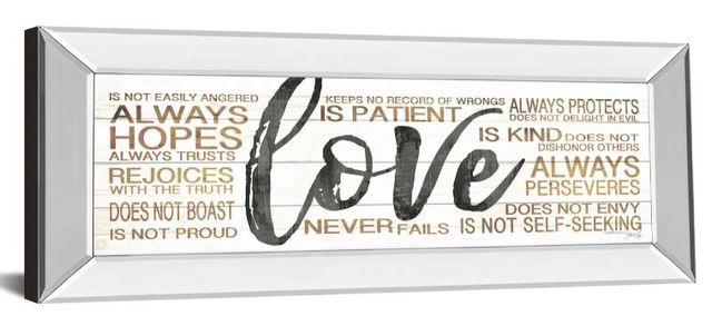 Classy Art Love by Marla Rae Mirror Framed Wall Art-0