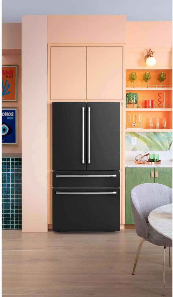 Café™ 36 in. 23.2 Cu. Ft. Matte Black Counter Depth French Door Refrigerator