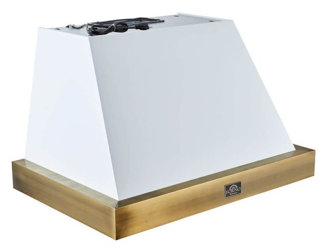 FORNO® Vittorio 36" White Wall Mounted Range Hood-3