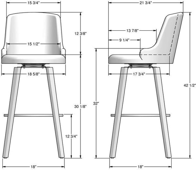 Amisco Customizable Diaz Swivel Bar Stool-2