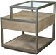 Riverside Furniture Sophie Glass Top Side Table with Natural Frame-2