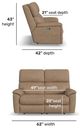 Flexsteel® Customizable Porter Leather Power Reclining Loveseat with Power Headrest and Lumbar-4