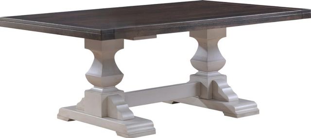 Urban Collections by Yutzy Woodworking Empire Retreat White Oak Top with Shell Pedestal Dining Table -0