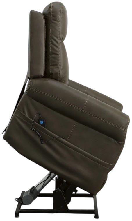 Flexsteel® Jenkins Brown Power Lift Recliner with Power Headrest and Lumbar-8