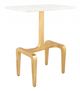 Zuo® Modern Clement White Marble Side Table with Gold Base-1