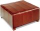 Campio Furniture Legacy Leather Century Red/Brown Ottoman-0