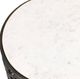 Uttermost® Sabena White Marble Top Indoor-Outdoor Side Table with Golden Dark Bronze Aluminum Base-3
