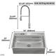 Forno Acqua MultiSINK Stainless Steel Dual Mount Kit with Integrated Waterfall Rinsing and Glass Washing Station-3