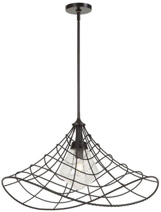 Uttermost® Whirlwind Dark Bronze 1-Light Indoor-Outdoor Pendant-0
