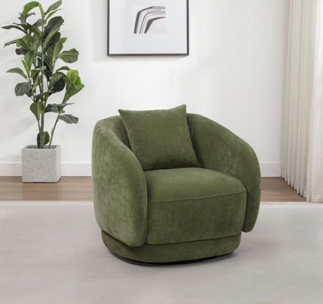 Coaster® Arnaud Green Upholstered Swivel Accent Chair-1