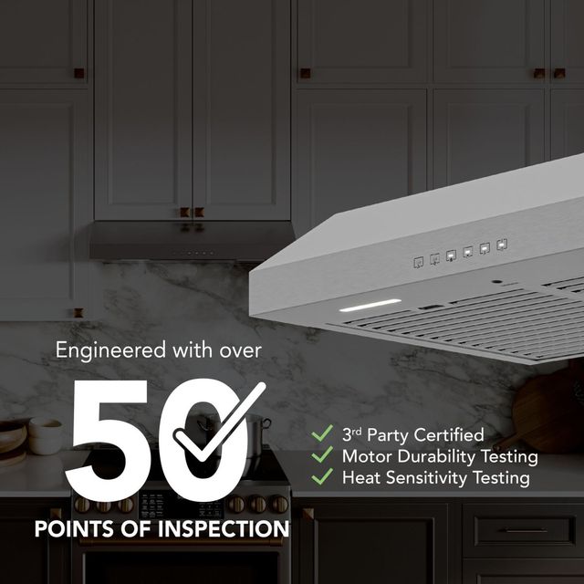 Broan Glacier 3 Series 30" Stainless Steel Under Cabinet Range Hood-3