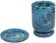 TOV Furniture Channeled Blue Swirl Resin Kiddush Cup-3