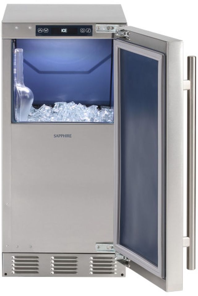 Sapphire Series 7 15" 75 lbs Panel Ready Ice Maker-2