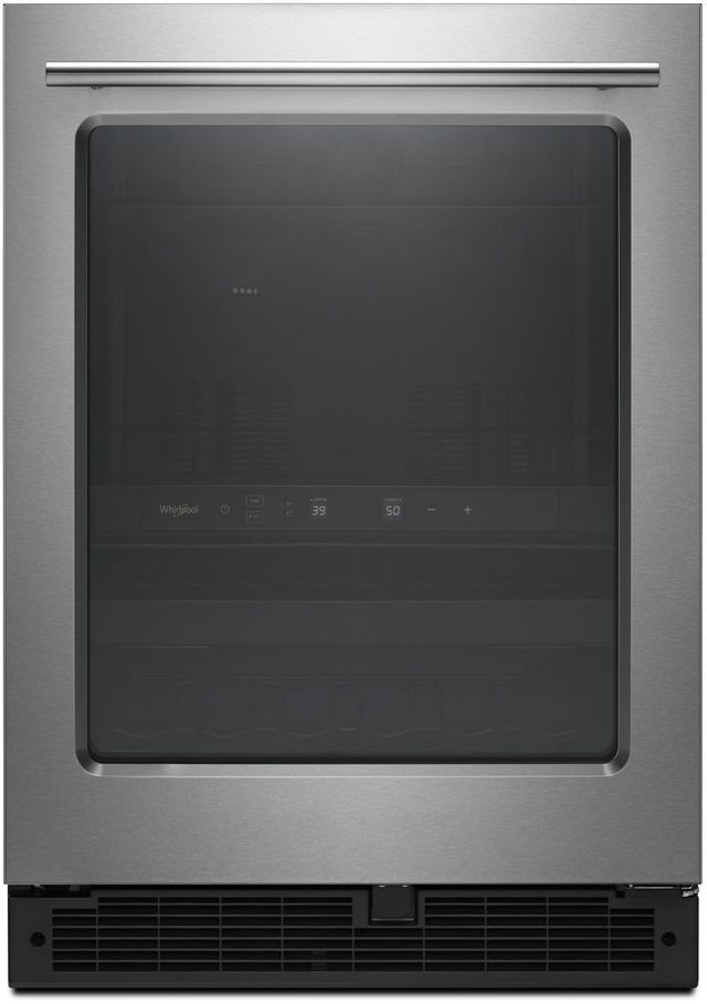 Whirlpool® 24" 5.2 Cu. Ft. Fingerprint Resistant Stainless Steel Wine Cooler-0