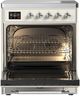 Ilve® Majestic III 30" Antique White Pro Style Induction Range with Triple Glass Door and Chrome Trim-1
