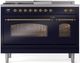 Ilve® Nostalgie II Series 48" Midnight Blue Pro Style Dual Fuel Range-0