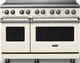 Viking® 5 Series 48" Pure White Pro Style Induction Range with Polished Chrome Trim-0