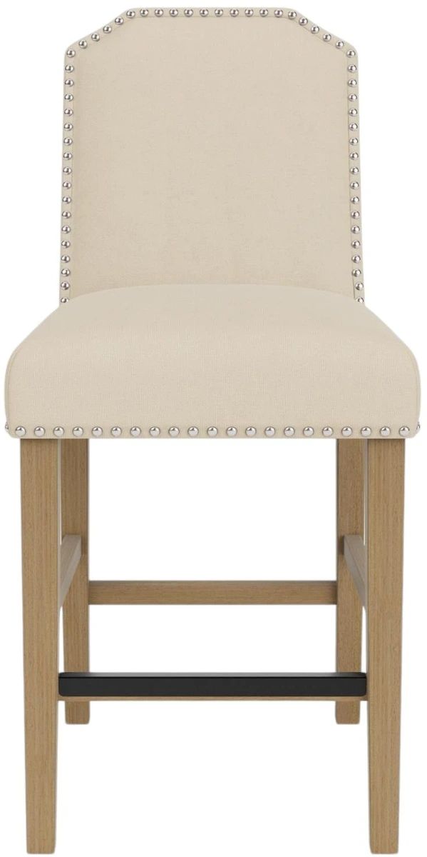 Riverside Furniture Mix-N-Match 2-Piece Ivory Clipped Top Upholstered Dining Counter Stool Set-2