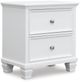 Signature Design by Ashley® Fortman White Nightstand-0