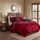 Olliix by Woolrich Alton Black and Red King Plush to Sherpa Down Alternative Comforter Set-5