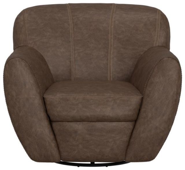 International Furniture Direct Tamesis Deep Brown Swivel Accent Chair-1
