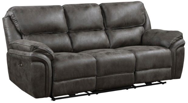Homelegance® Proctor Gray Power Double Reclining Sofa-0