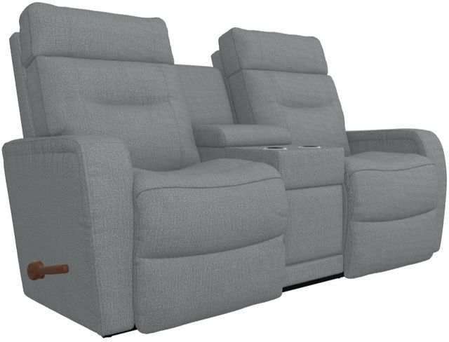 La-Z-Boy® Baron Graphite Manual Wall Reclining Loveseat with Console-0